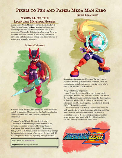 Pixels to Pen and Paper: Megaman Zero 1/2